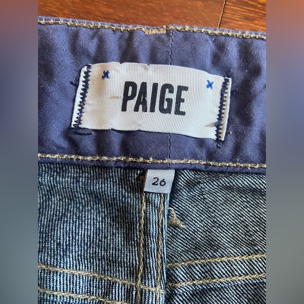 ✨HOST PICK✨ PAIGE Hidden Hills Straight Leg Woman’s’ Denim Jeans Size 26W x 33L - Picture 6 of 9